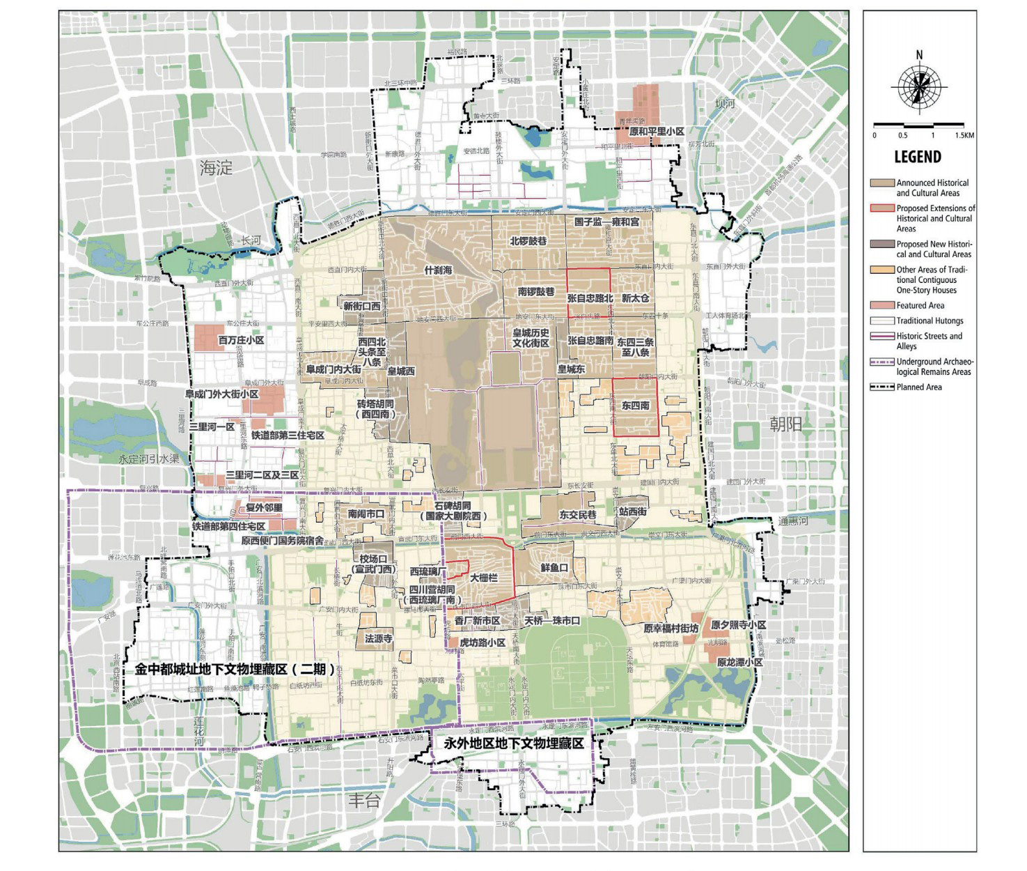 Regulatory Plan for the Core Area of the Capital (Block Level) (2018-2035)-Map of Historical and Cultural Areas, Featured Areas and Underground Archeological Remains Areas