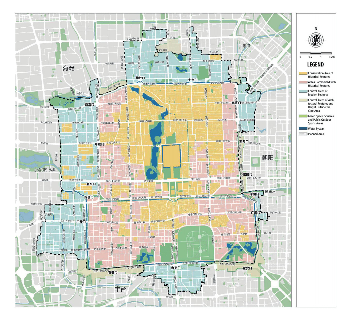 Regulatory Plan for the Core Area of the Capital (Block Level) (2018-2035)-Map of Architectural Features and Height Control